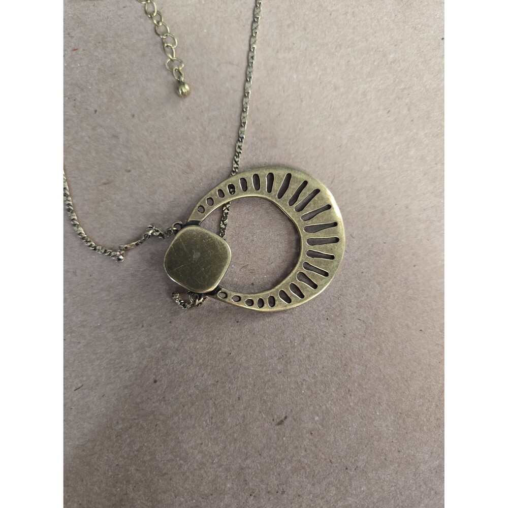 American Eagle long pendant necklace boho gold tone womens jewelry moon goddess - Picture 6 of 10